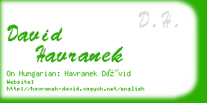 david havranek business card